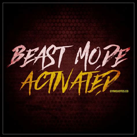 "Beast Mode Activated." - Gotta love going into beast mode when you are ...