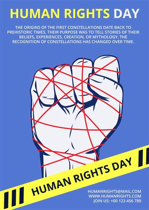 Free Human Rights Day Poster template to personalize