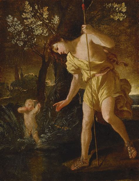 NICOLAS POUSSIN | NARCISSUS GAZING AT HIS REFLECTION AND CUPID SHOOTING ...