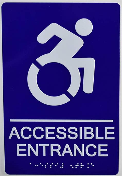 Entrance - ADA-Compliant Sign. -Tactile Signs The Sensation line