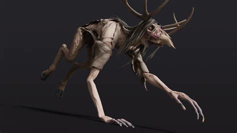 ArtStation - Stylized Wendigo 3D Model (rigged) | Game Assets