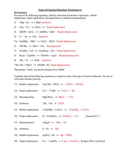 double displacement reaction worksheet answers - qdaminerlitetutorial