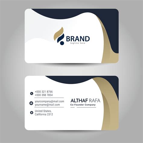 Business card front and back design template. 3041718 Vector Art at ...