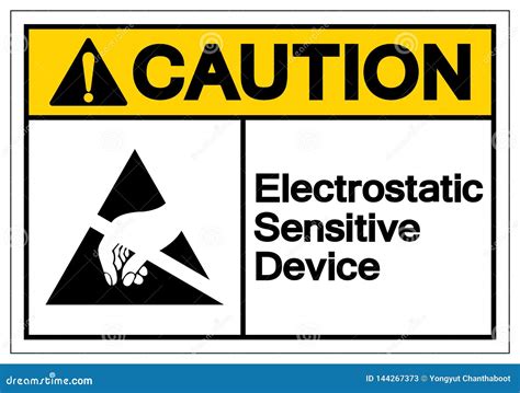 Danger Electrostatic Sensitive Device ESD Symbol Sign, Vector ...