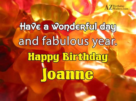 Happy Birthday Joanne - AZBirthdayWishes.com