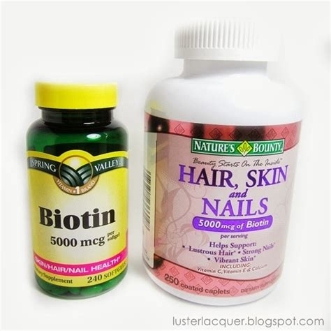 Luster Lacquer: Biotin Supplements - Comparison Review