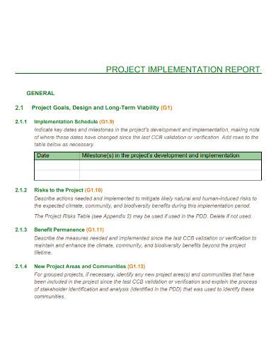 FREE 10+ Project Implementation Report Samples [ Progress, Status ...