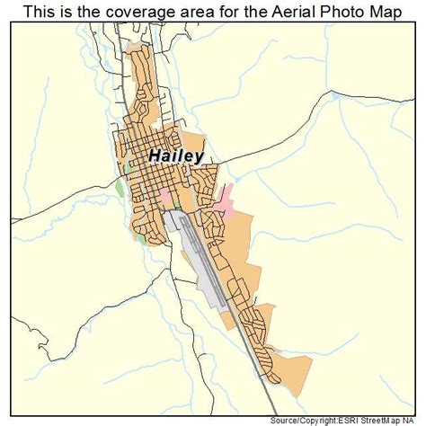 Aerial Photography Map of Hailey, ID Idaho