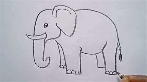 How To Draw An Elephant For Kids Step By Step