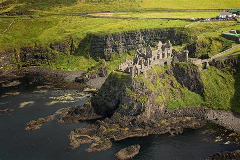 Aerial View Dunluce Castle by Colin Bailie | Aerial view, Aerial ...