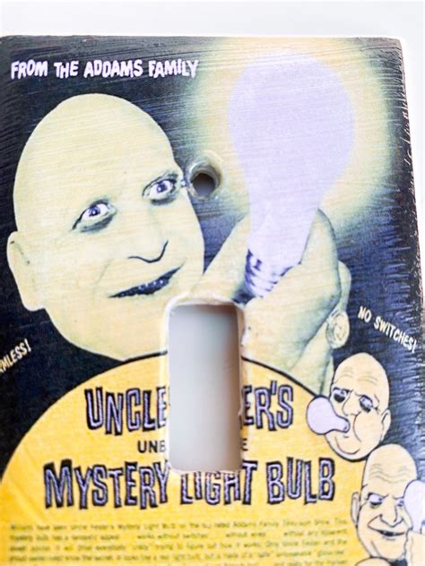 Buy Uncle Fester Mystery Light Bulb Light Switchplate Addams Online in ...