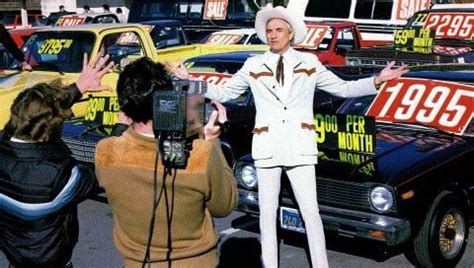 Cal Worthington, the greatest car salesman of all time, filming one of ...