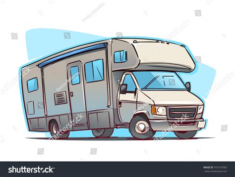 Recreation Vehicle Cartoon Illustration Stock Vector (Royalty Free ...