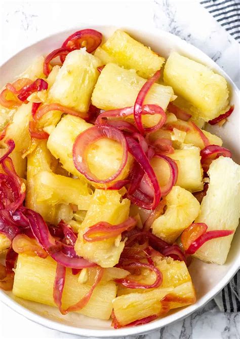 Yuca With Garlic Sauce (Yuca Con Mojo) - Healthier Steps