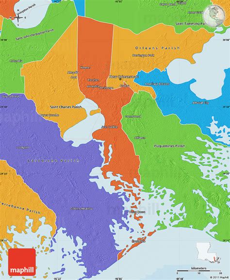 Political Map of Jefferson Parish