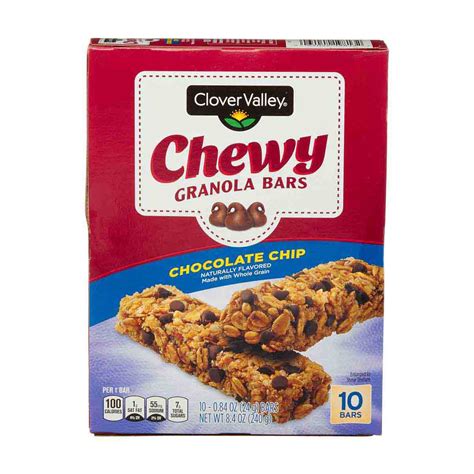 Clover Valley Chocolate Chip Chewy Granola Bars, 8.4 oz. (10 Count)