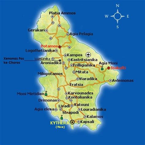 Kythira Greece Map