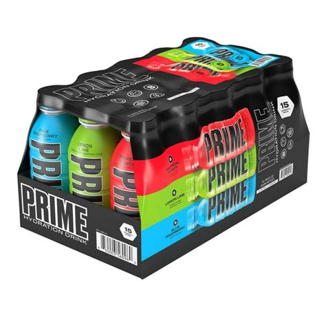 Prime Hydration Drink Variety Pack, 16.9 Fluid Ounce (Pack of 15 ...