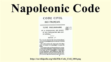 Napoleonic Code - YouTube