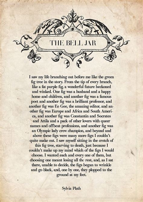 Sylvia Plath The Bell Jar Quote Sylvia Plath Quote Poster | Etsy