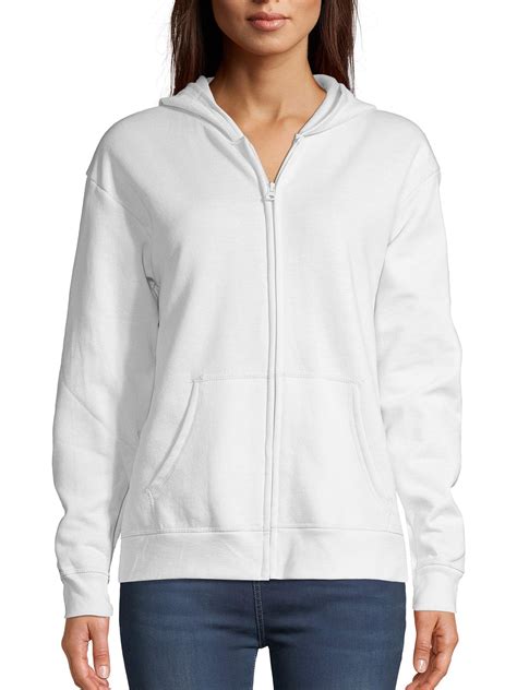 Hanes ComfortSoft EcoSmart Women's Fleece Full-Zip Hoodie Sweatshirt ...