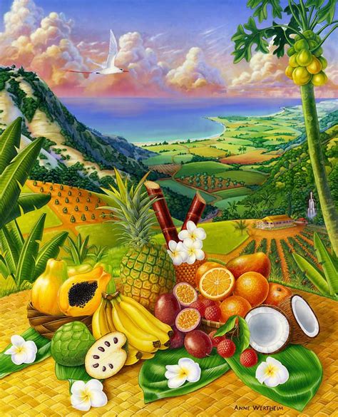 Tropical Fruit Medley by Anne Wertheim | Fine art painting oil ...