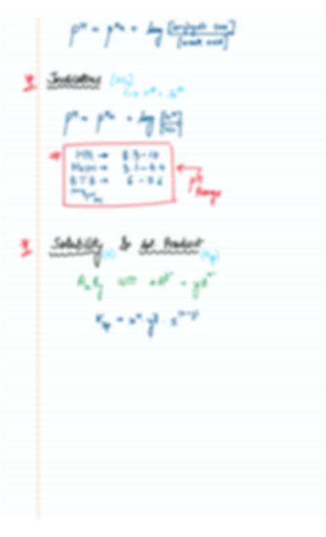 SOLUTION: Ionic equilibrium formulas - Studypool