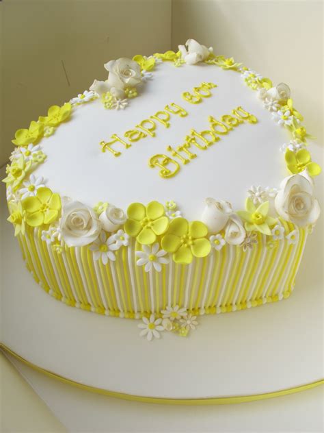 Yellow and gold cake www.porsham.co.uk | Happy birthday chocolate cake ...