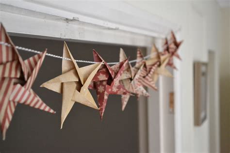 DIY Origami Star garland - Christmas Craft week - Girl about townhouse