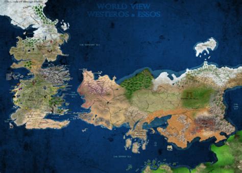 A3 Game Of Thrones World View Westeros & Essos Map POSTER GOTW01 BUY 2 ...