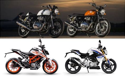 Royal Enfield Interceptor 650, Continental GT 650 vs KTM 390 Duke, BMW ...