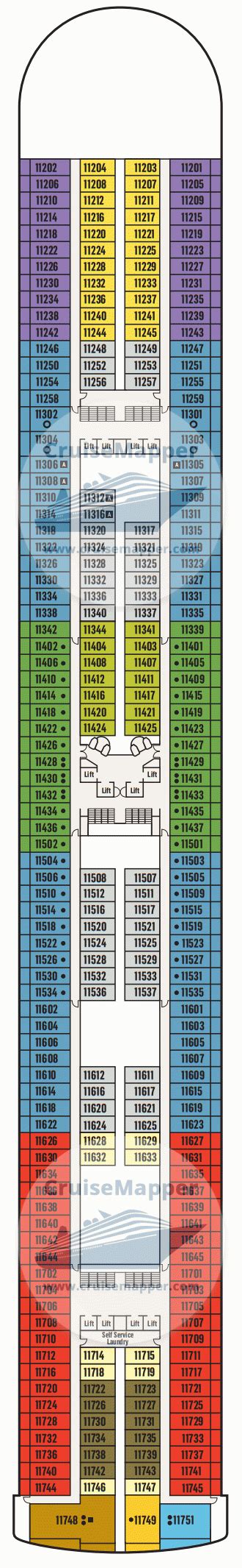 Pacific Adventure deck 11 plan | CruiseMapper