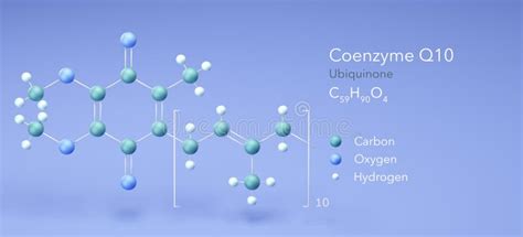 Coenzyme Q10, Molecular Structures, Ubiquinone, 3d Model, Structural ...