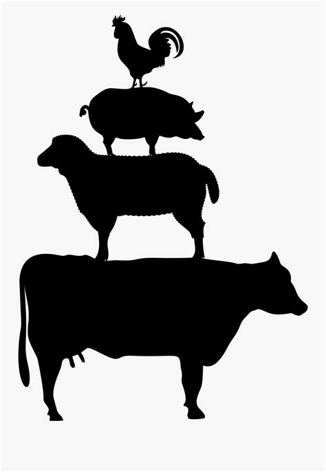 Farm Animals Silhouette Png , Free Transparent Clipart - ClipartKey