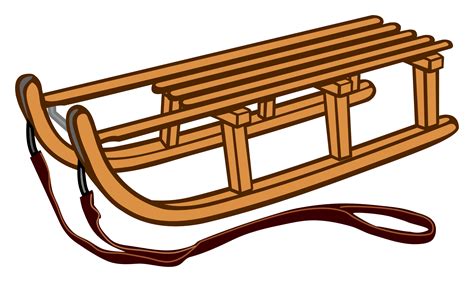 Clipart - sledge - coloured