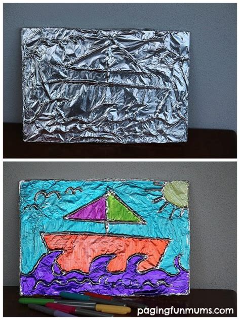 Textured Tin Foil Art