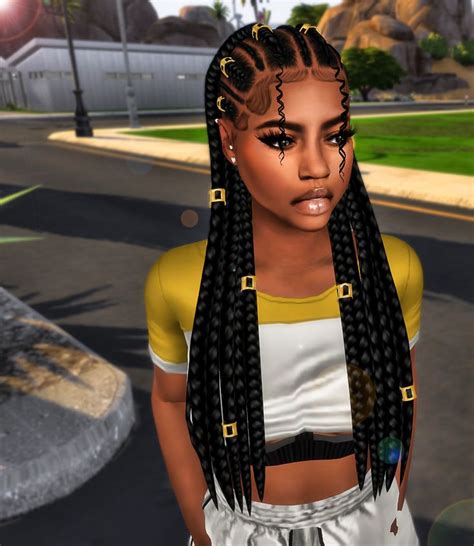 EbonixSims | HAIR | Sims 4 Urban CC | Sims 4 black hair, Sims hair ...