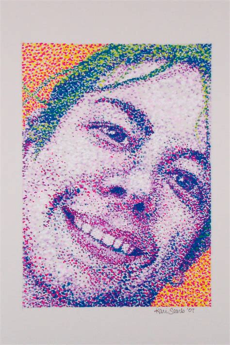 Pointillism Self-Portrait by designsbykari on DeviantArt