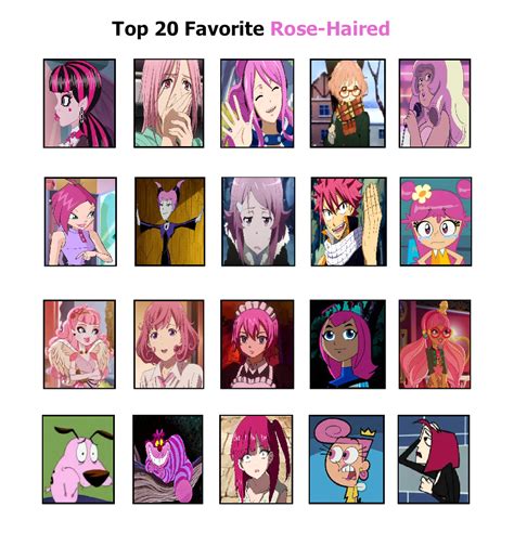 My Top 20 Favorite Rose Haired Characters by InnocenceandInstinic on ...