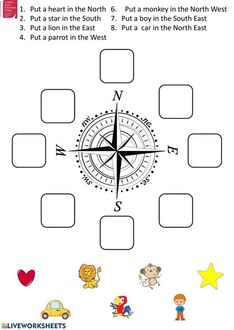 Cardinal Directions Worksheet 2nd Grade - worksSheet list