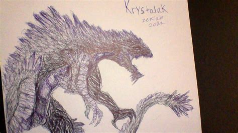 A drawing of Krystalak from Godzilla Unleashed. : r/Monsterverse