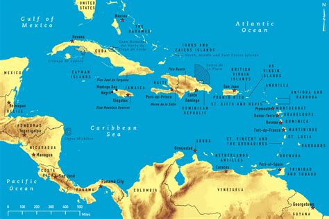 Free Printable Map Of The Caribbean