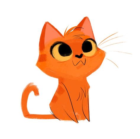 Daily Cat Drawings — 526: Orange Kitten | Kitten drawing, Cat drawing ...