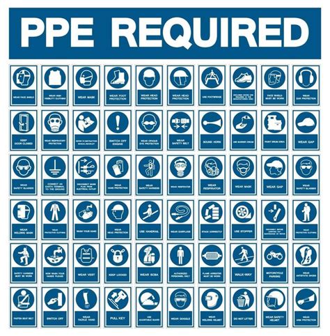 Download Required Personal Protective Equipment PPE Symbol Safety Icon ...