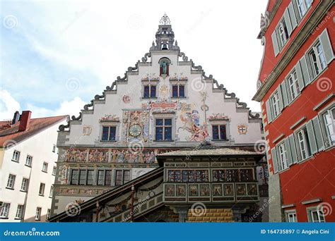 Lindau Old Town Hall in the Center of the Island in the Lake Constance ...