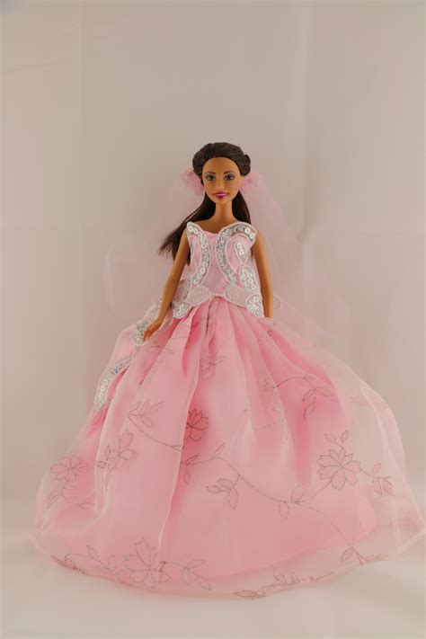 A Light Pink Dress with Glitter and Sequins Made to Fit Barbie Doll | eBay