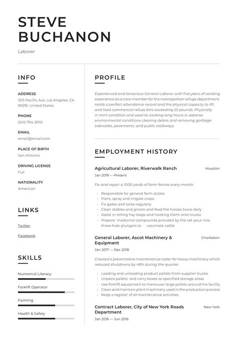 resume sample general General contractor resumes - Free Resume Sampel