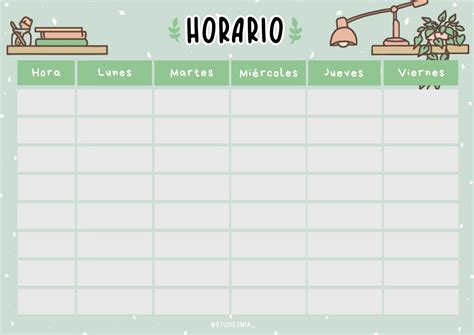 h o r a r i o | Horario de colegio, Horario de escuela, Plantilla ...