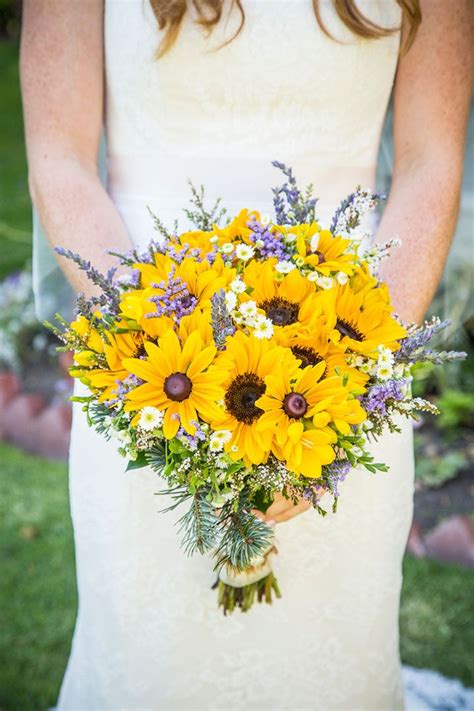 Wedding Bouquets | Sunflower wedding bouquet, Lavender wedding ...