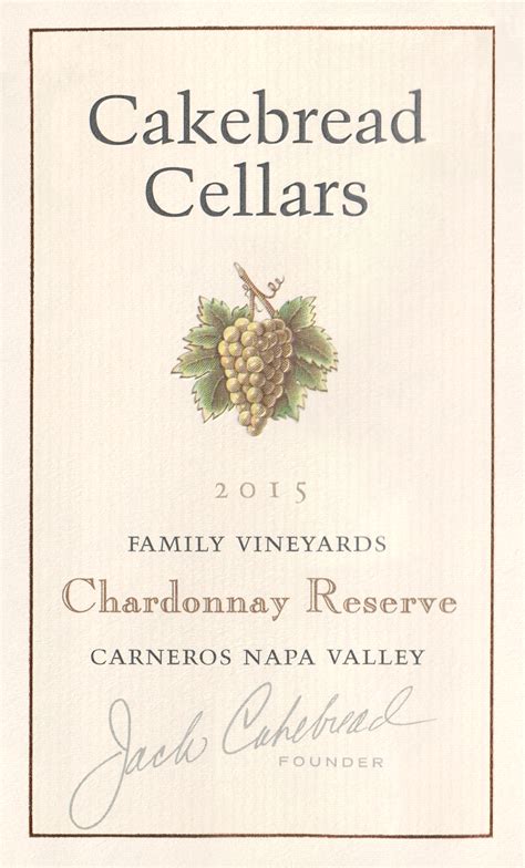 2015 Cakebread Chardonnay Reserve | Wine Library